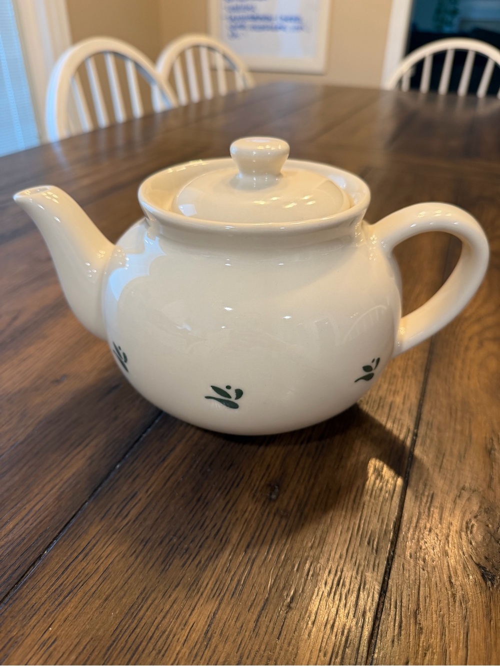 Vintage Friendship Pottery Teapot Green Leaf – Roseville Ohio